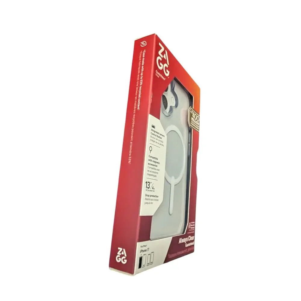 New Sealed ZAGG Crystal Palace Snap Clear Magsafe Phone Case Apple iPhone 17